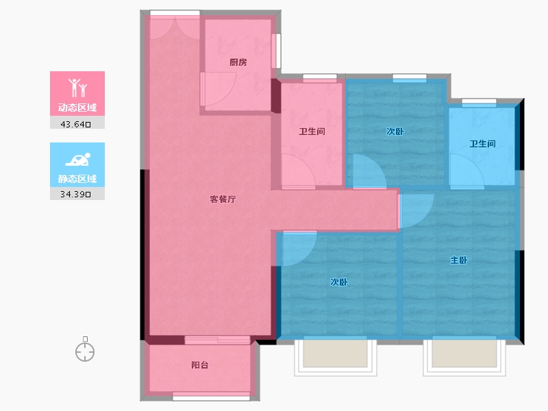 福建省-三明市-冠泰状元里-70.00-户型库-动静分区