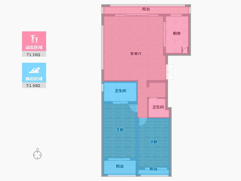 上海-上海市-东方悦澜-111.20-户型库-动静分区