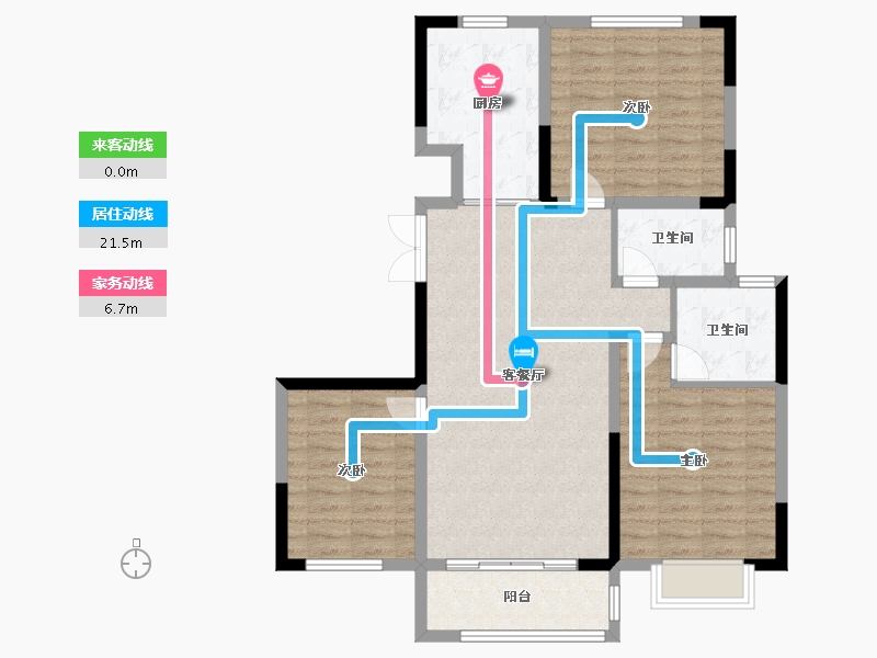 河北省-邯郸市-锦麟府-96.00-户型库-动静线