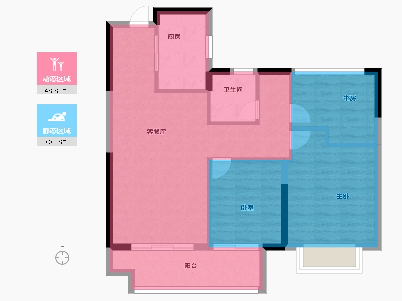 浙江省-宁波市-中交·蔚泱云城-71.20-户型库-动静分区