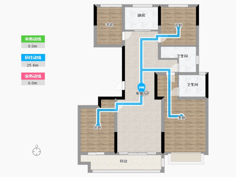 山东省-菏泽市-君子佳园-115.98-户型库-动静线