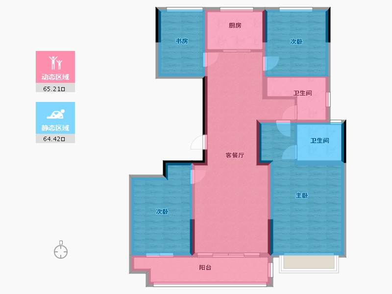 山东省-菏泽市-君子佳园-115.98-户型库-动静分区