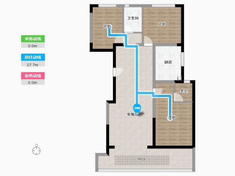 四川省-成都市-城投置地万科国宾蜀园芳菲苑-102.50-户型库-动静线