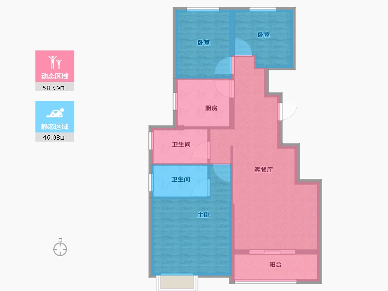 北京-北京市-新御峰-94.41-户型库-动静分区