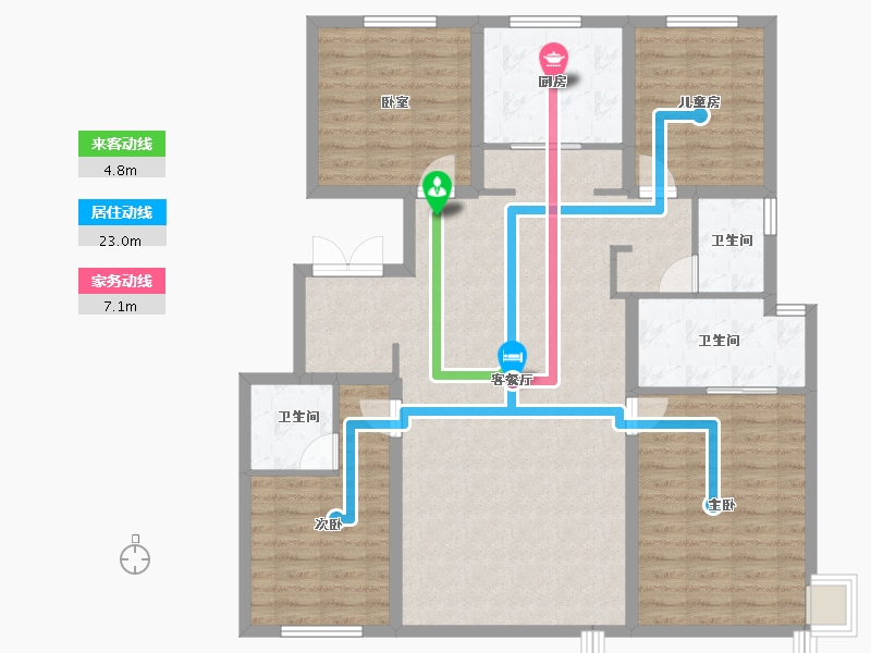 北京-北京市-中建·上源府-122.88-户型库-动静线