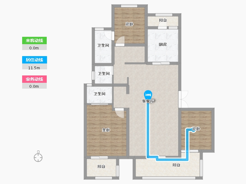 山东省-济南市-昌建·君悦府-111.06-户型库-动静线