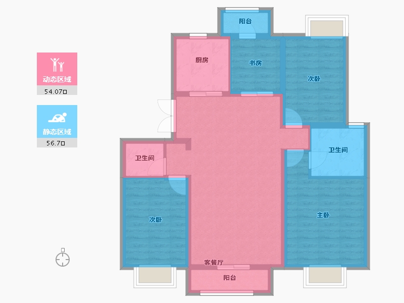 河北省-廊坊市-夏威夷蓝湾-99.13-户型库-动静分区