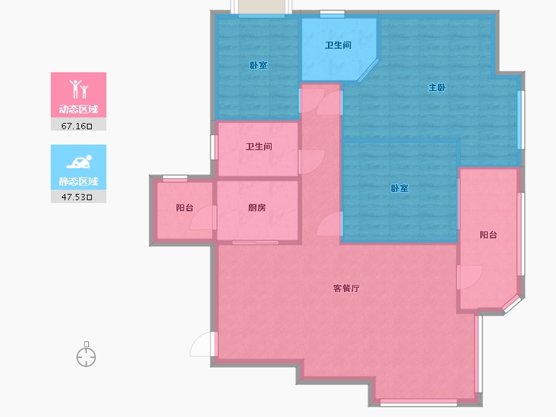 广东省-珠海市-东方佳景-117.00-户型库-动静分区