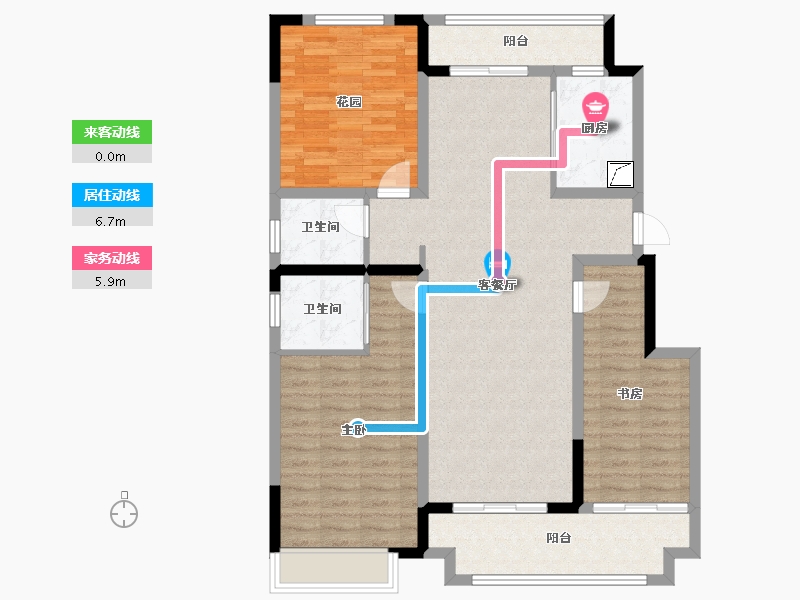 安徽省-滁州市-凯迪·铂悦府-111.00-户型库-动静线