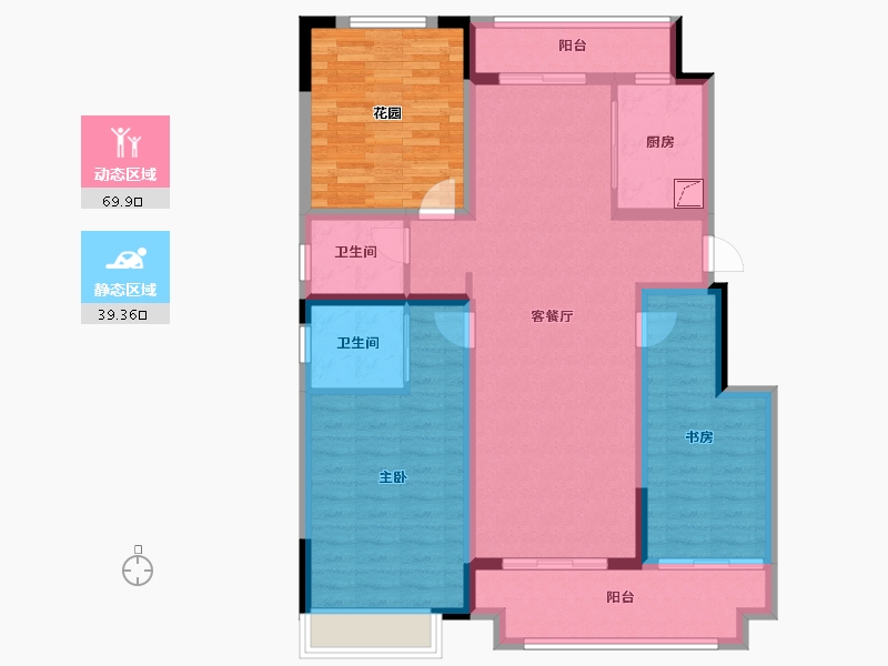 安徽省-滁州市-凯迪·铂悦府-111.00-户型库-动静分区