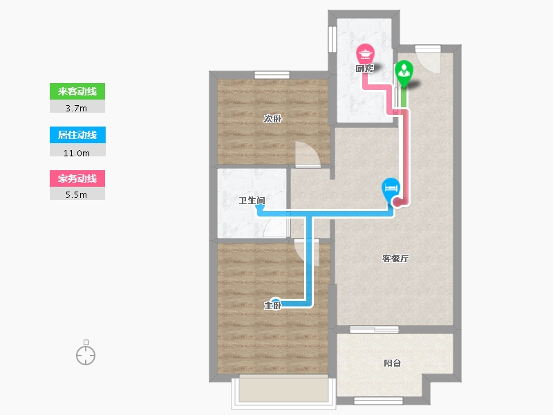 江苏省-镇江市-养生谷花园-69.00-户型库-动静线