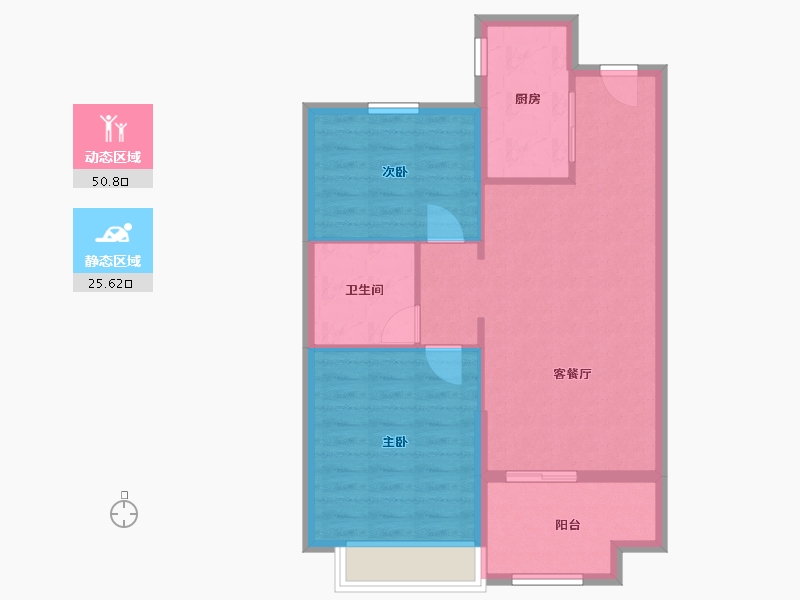 江苏省-镇江市-养生谷花园-69.00-户型库-动静分区