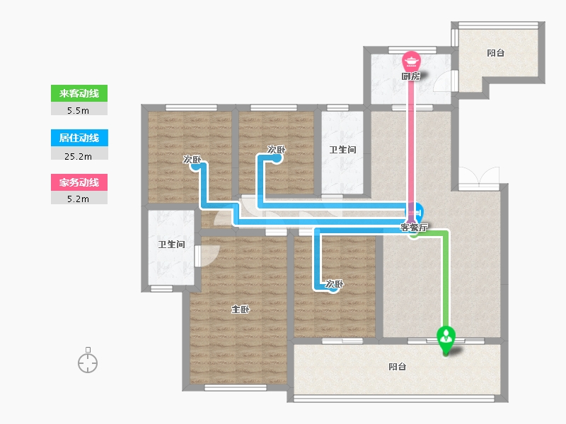 四川省-宜宾市-丽雅龙汐台-128.00-户型库-动静线