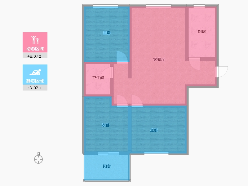 山西省-吕梁市-瑞华苑-98.20-户型库-动静分区