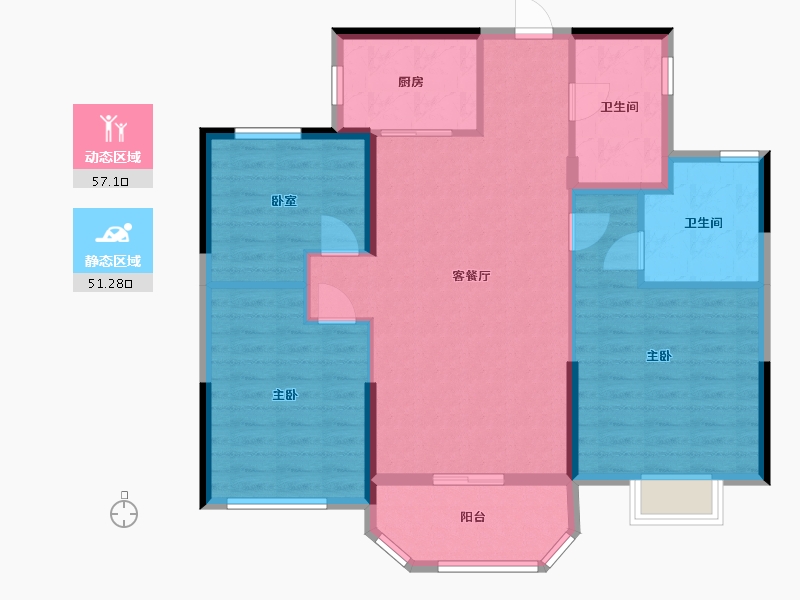 浙江省-台州市-靖江壹号-98.00-户型库-动静分区