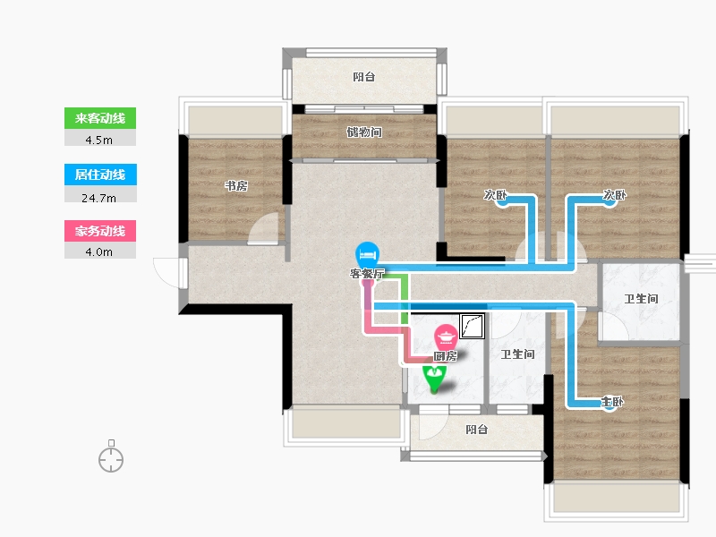 广东省-江门市-御锦世家花园-123.00-户型库-动静线