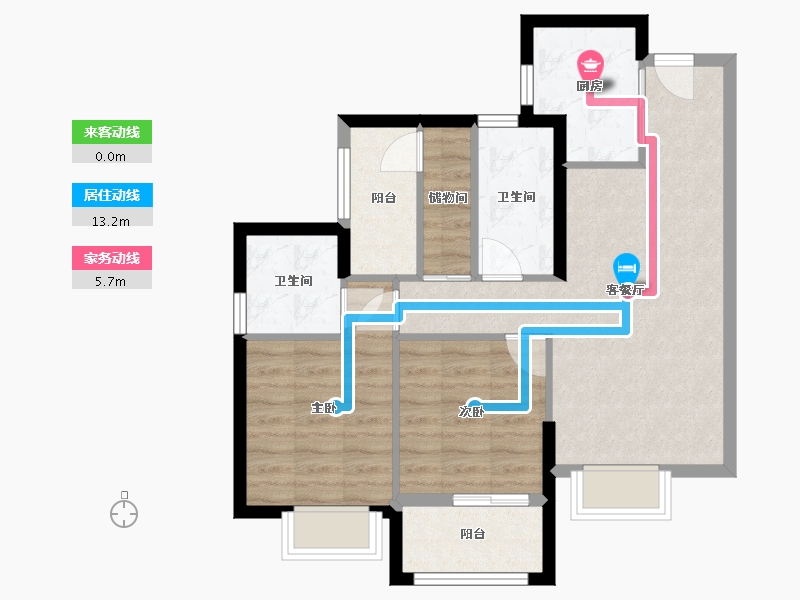 福建省-厦门市-特房芙蓉书院-70.00-户型库-动静线