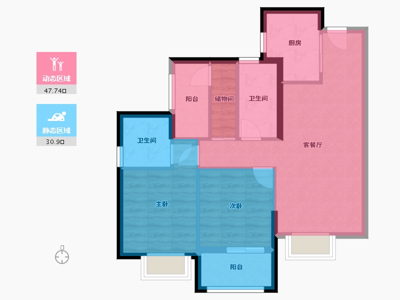 福建省-厦门市-特房芙蓉书院-70.00-户型库-动静分区