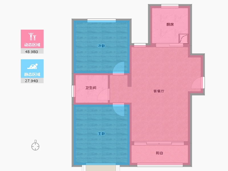 山东省-青岛市-理工嘉苑-68.51-户型库-动静分区