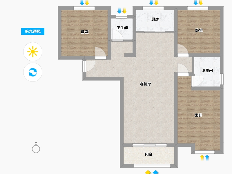 山东省-济宁市-三兴家园-112.00-户型库-采光通风