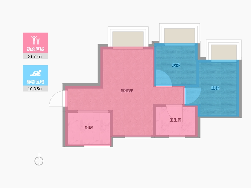 香港特别行政区-沙田区-沙田-41.00-户型库-动静分区