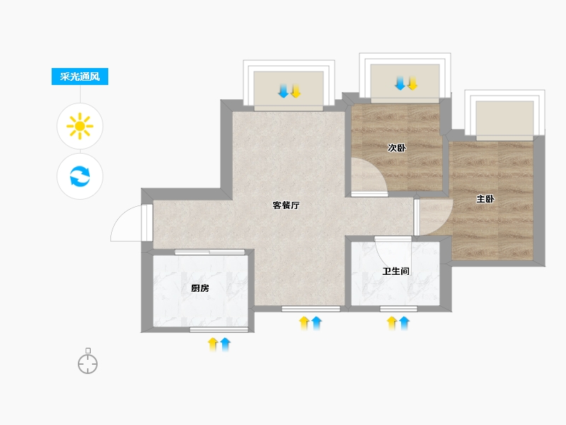 香港特别行政区-沙田区-沙田-41.00-户型库-采光通风