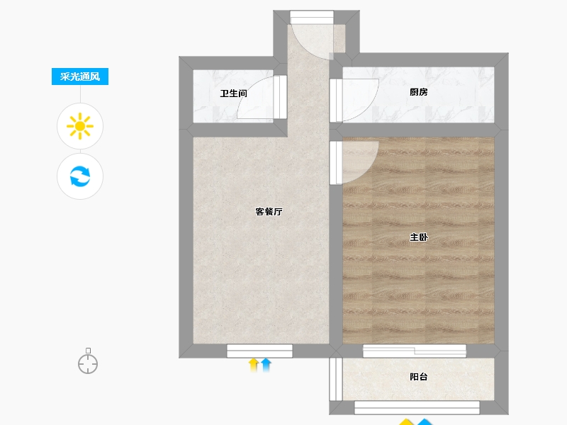 北京-北京市-南顶小区-35.00-户型库-采光通风