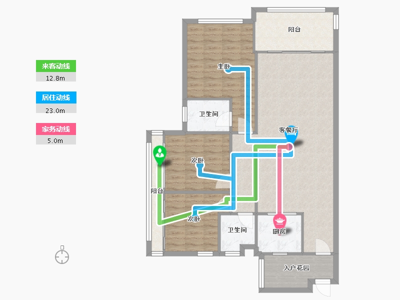 广东省-佛山市-保利·百合花园-95.00-户型库-动静线