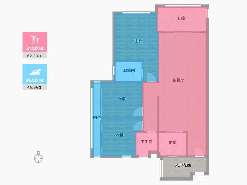 广东省-佛山市-保利·百合花园-95.00-户型库-动静分区