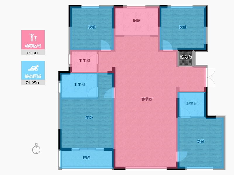 河北省-廊坊市-上善-132.00-户型库-动静分区