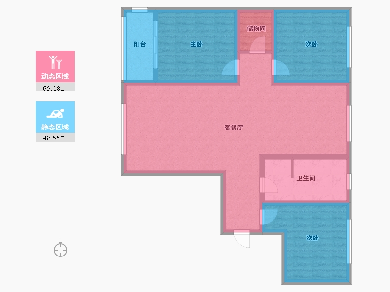 甘肃省-天水市-御怡嘉园-105.60-户型库-动静分区