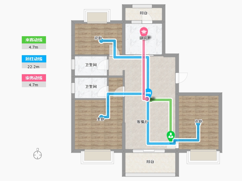 贵州省-遵义市-碧桂园-93.00-户型库-动静线