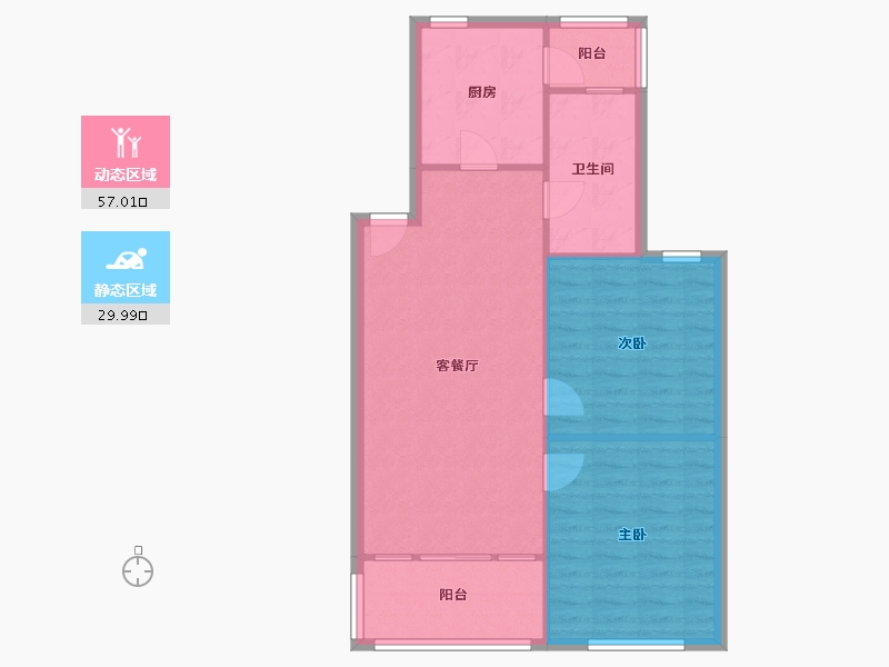 江苏省-苏州市-馨泰花苑-89.00-户型库-动静分区