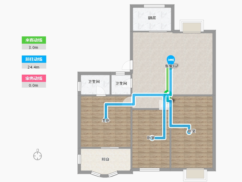 山东省-济南市-泉星小区-二期-133.50-户型库-动静线