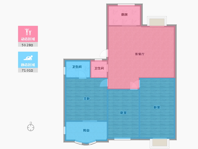 山东省-济南市-泉星小区-二期-133.50-户型库-动静分区