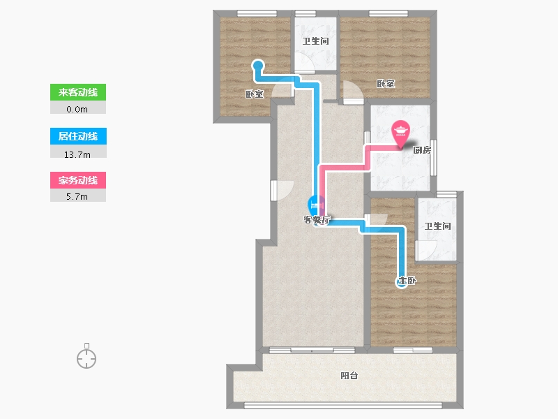 四川省-成都市-国宾蜀园二期芳菲苑-113.00-户型库-动静线