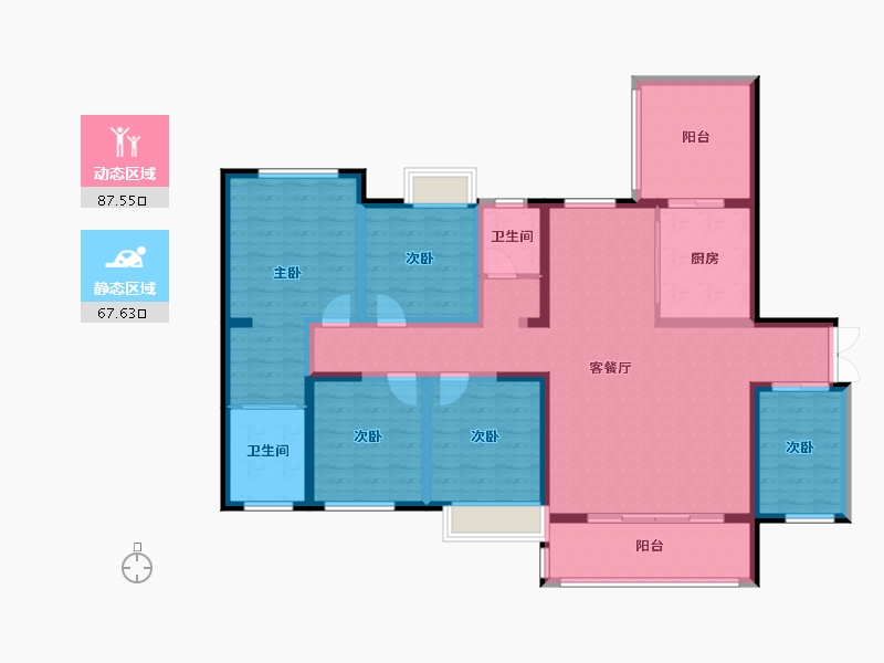 贵州省-贵阳市-悦龙东郡-120.00-户型库-动静分区