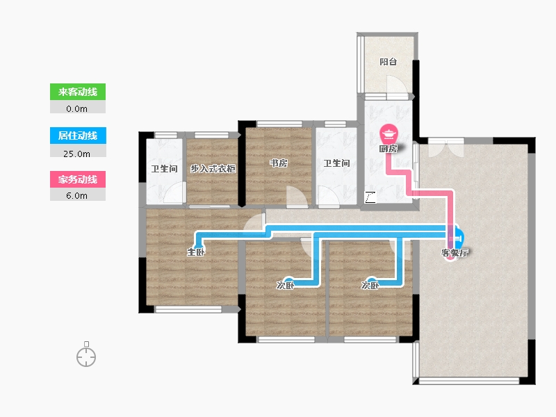 四川省-自贡市-邦泰天著-86.00-户型库-动静线