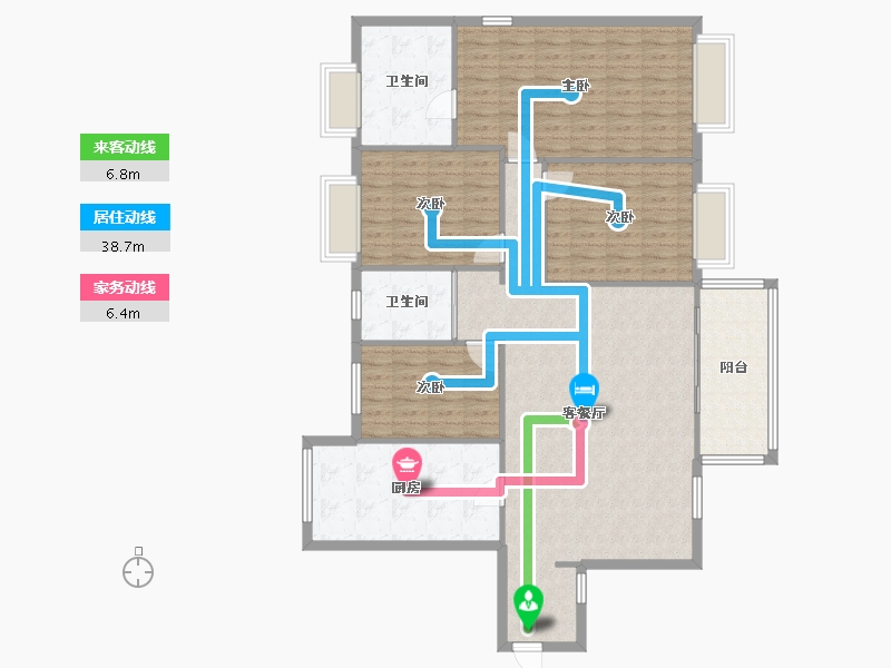 贵州省-贵阳市-阅山公馆-159.00-户型库-动静线