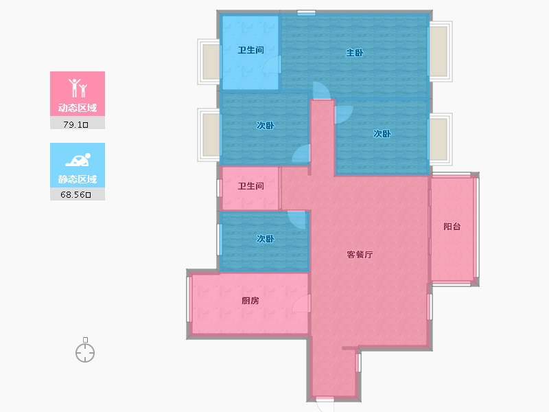 贵州省-贵阳市-阅山公馆-159.00-户型库-动静分区