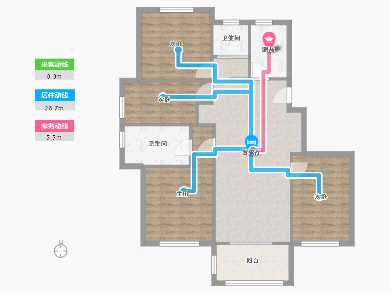 江苏省-常州市-九洲花园-118.00-户型库-动静线