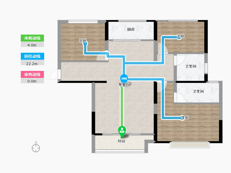 陕西省-榆林市-德信升开融汇苑-92.80-户型库-动静线