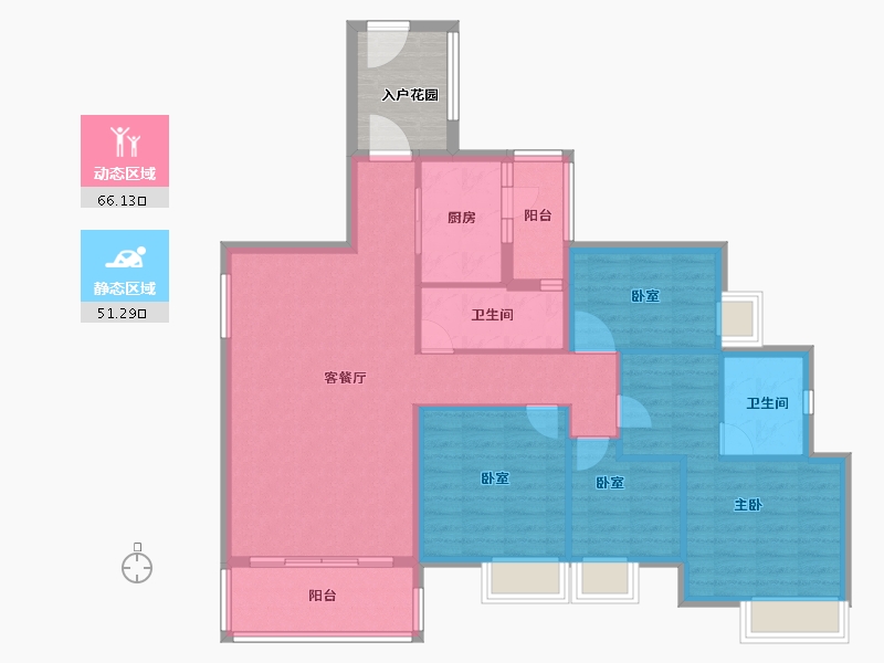 广东省-广州市-新世界·凯粤湾-112.01-户型库-动静分区