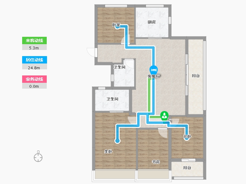 浙江省-杭州市-大家中天云翠金澜府-110.40-户型库-动静线