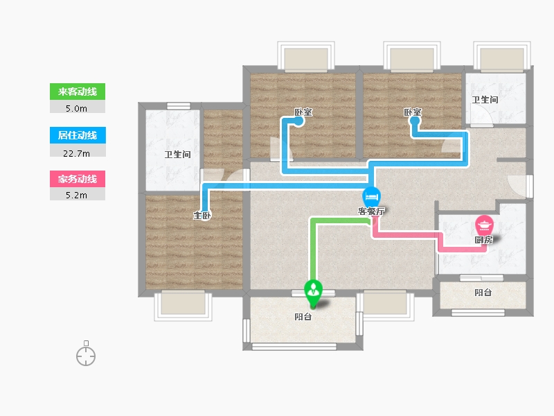 广东省-深圳市-华润置地未来城住宅-97.60-户型库-动静线