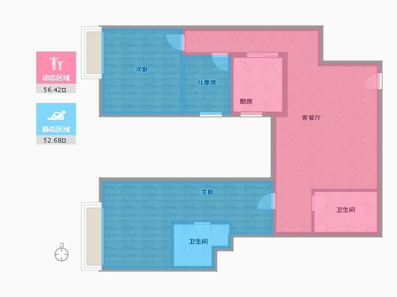 海南省-海口市-同康江语海-97.32-户型库-动静分区