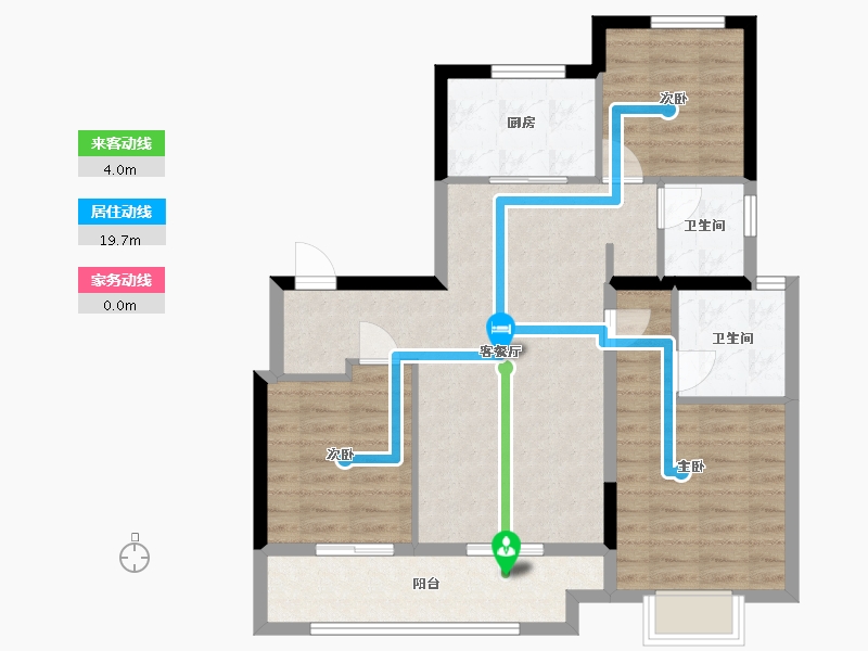 山东省-济南市-万科时代之光-83.00-户型库-动静线