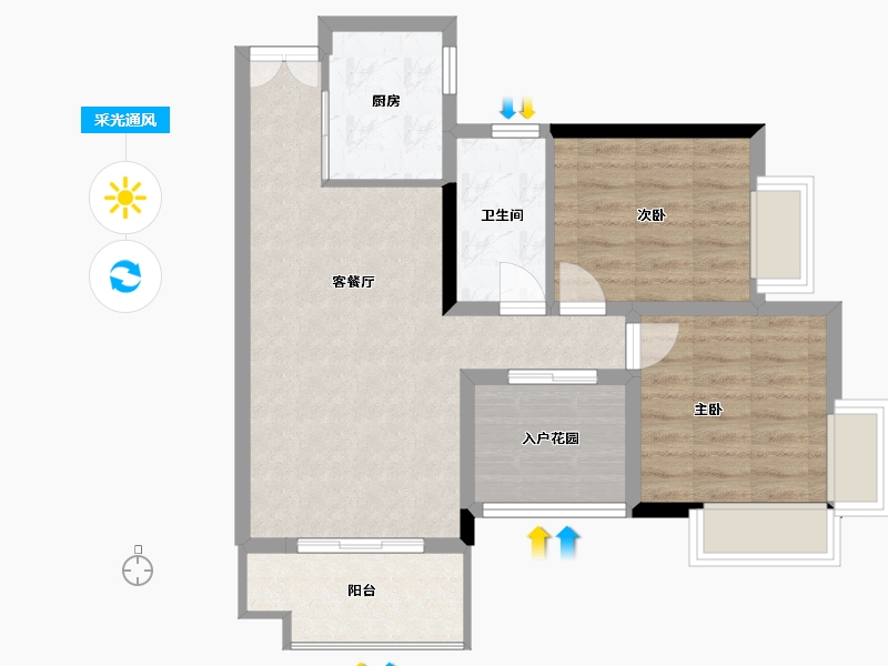 广东省-东莞市-港口华府-66.03-户型库-采光通风