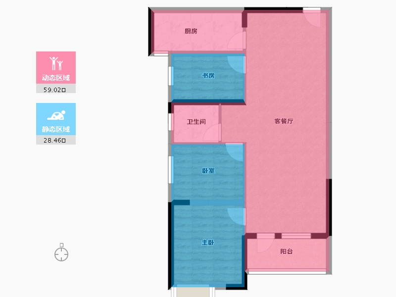 湖北省-武汉市-东湖风光-78.33-户型库-动静分区