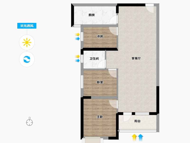 湖北省-武汉市-东湖风光-78.33-户型库-采光通风